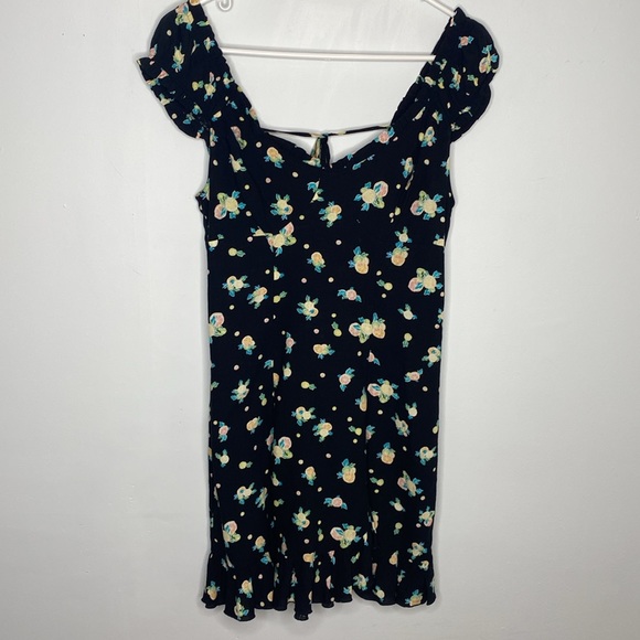 FREE PEOPLE Like A Lady Mini Dress Open Back Sundress Ruffle Sleeve Tie Back - Picture 8 of 13